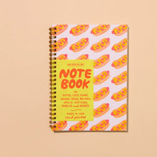 Load image into Gallery viewer, Letterpress Spiral Notebook - Hot Dogs