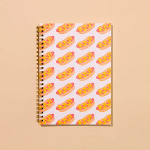 Letterpress Spiral Notebook - Hot Dogs