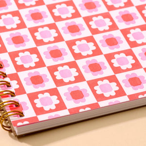 Letterpress Spiral Notebook - Blume Quilt Floral