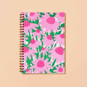 Letterpress Spiral Notebook - Coneflower