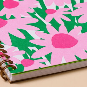 Letterpress Spiral Notebook - Coneflower