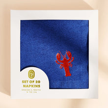 Load image into Gallery viewer, Cocktail Napkins - Navy Lobster