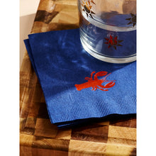 Load image into Gallery viewer, Cocktail Napkins - Navy Lobster