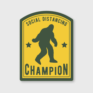 Social Distancing Champion Sticker