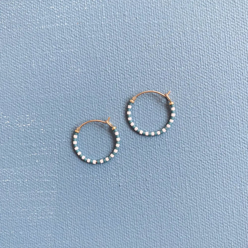 Little Colorloop Hoop - Slate Blue Stripes