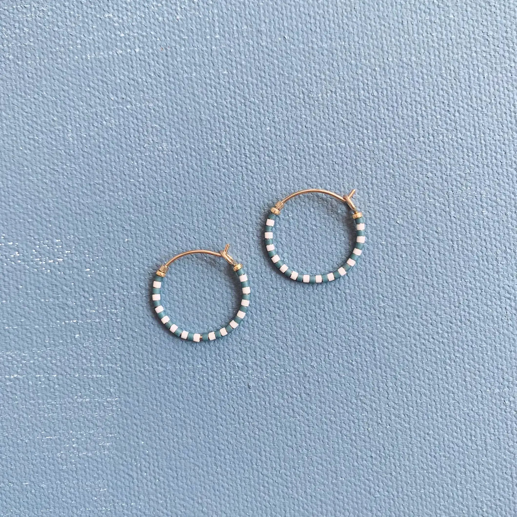 Little Colorloop Hoop - Slate Blue Stripes
