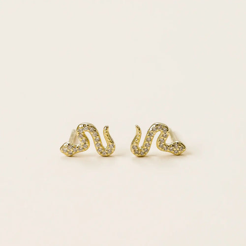 Pave Snake Studs