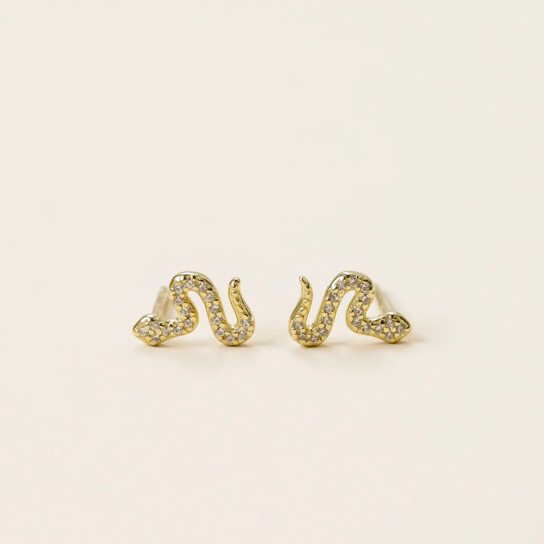Pave Snake Studs