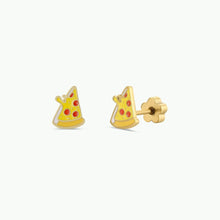 Load image into Gallery viewer, Pizza Flat Back Enamel Earrings