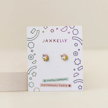 Load image into Gallery viewer, Unicorn Flat Back Enamel Earrings