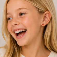 Load image into Gallery viewer, Cherry Flat Back Enamel Earrings