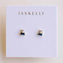 Load image into Gallery viewer, Double Stack Earrings - Sapphire