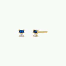 Load image into Gallery viewer, Double Stack Earrings - Sapphire