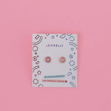 Load image into Gallery viewer, Donut Flat Back Enamel Earrings