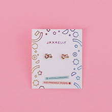 Load image into Gallery viewer, Bunny Flat Back Enamel Earrings