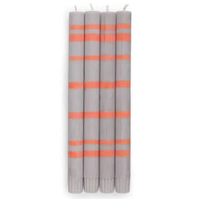 Load image into Gallery viewer, Striped Candle Sticks - Willow Grey &amp; Orange Flame