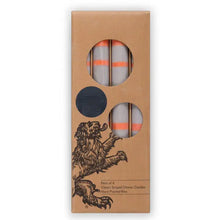 Load image into Gallery viewer, Striped Candle Sticks - Willow Grey &amp; Orange Flame