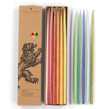 Load image into Gallery viewer, Thin Taper Candles - Rainbow