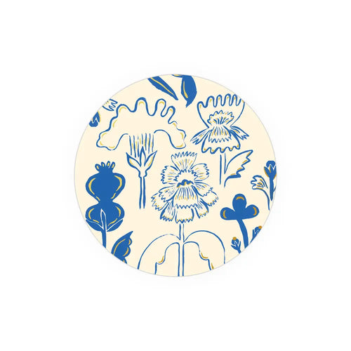 Coaster - Blue Flowers