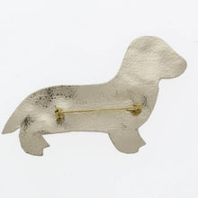 Load image into Gallery viewer, Embroidered Dachshund Brooch