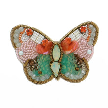 Load image into Gallery viewer, Petal and Pearl Butterfly Brooch