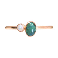 Load image into Gallery viewer, Duo Chrysocolla + Opal Ring
