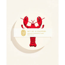 Load image into Gallery viewer, Coasters Set - Lobster