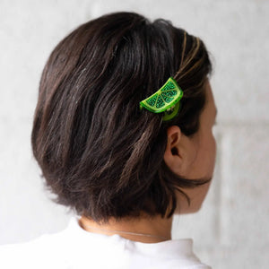 Lime Slice Hair Claw