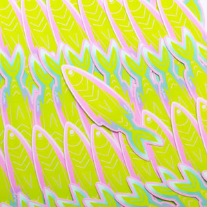 Rainbow Sardine Sticker