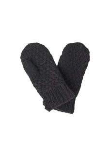 Palermo Wool Knit Mittens - Black