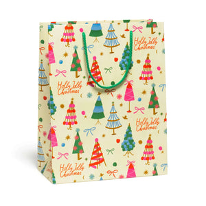 Holly Jolly Trees Gift Bag - Large