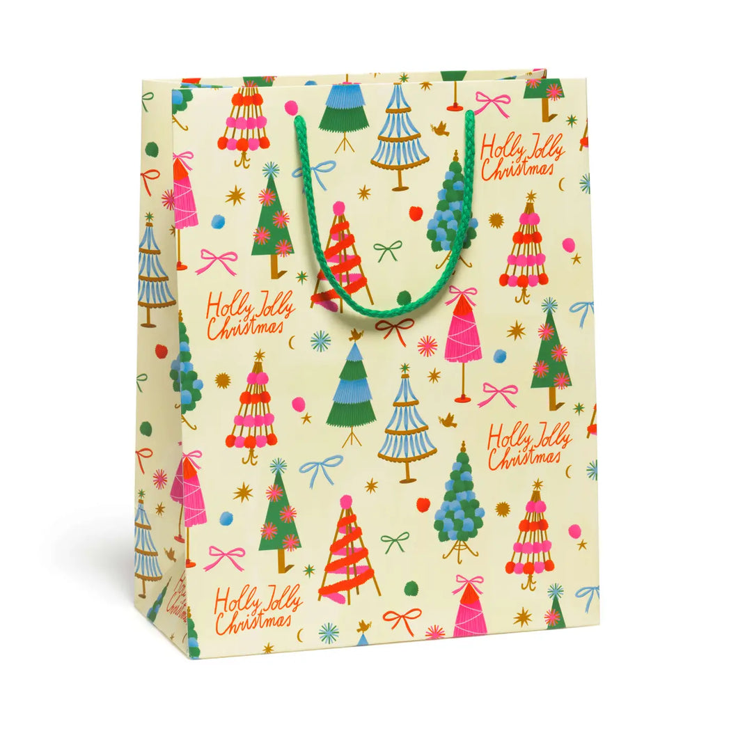 Holly Jolly Trees Gift Bag - Large