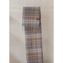 Load image into Gallery viewer, Lambswool Scarf - Natural Tartan