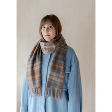 Load image into Gallery viewer, Lambswool Scarf - Natural Tartan