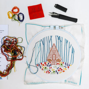 Embroidery Kit - Cozy Cabin