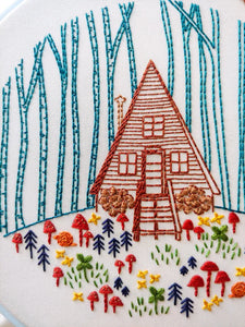 Embroidery Kit - Cozy Cabin