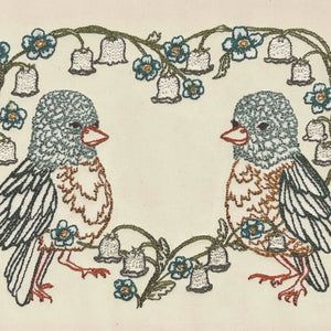 Lily Love Birds Embroidered Card