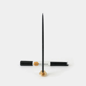 Thin Beeswax Candles - Black