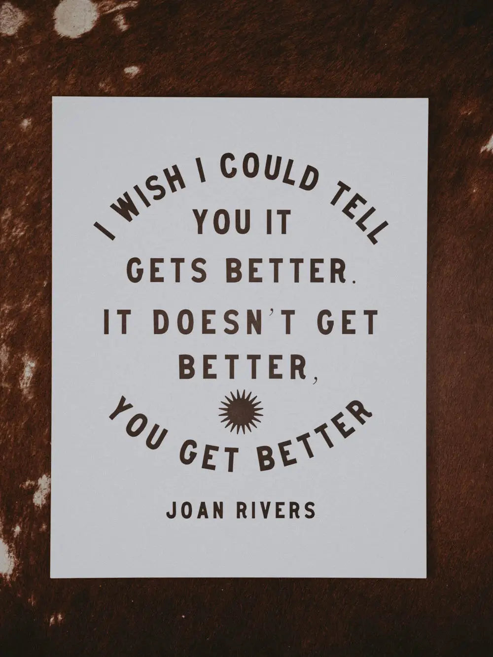 Letterpress - Joan Rivers