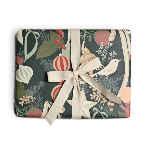 Ornaments + Bows Gift Wrap