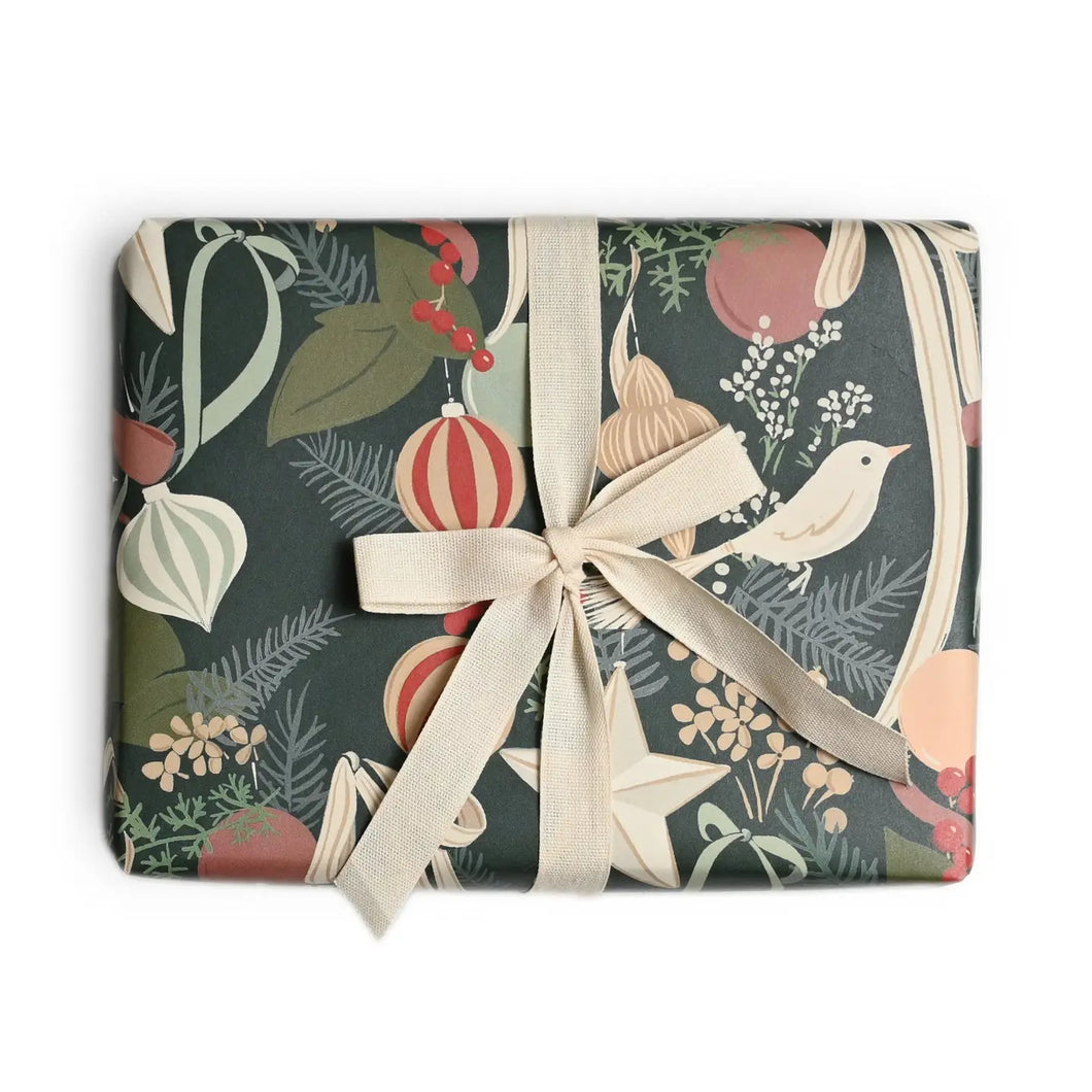 Ornaments + Bows Gift Wrap