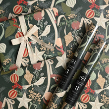 Load image into Gallery viewer, Ornaments + Bows Gift Wrap