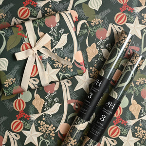 Ornaments + Bows Gift Wrap