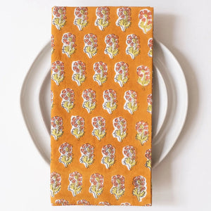 Block Printed Napkins - Malin Gold