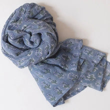 Load image into Gallery viewer, Malin Periwinkle Block Printed Scarf