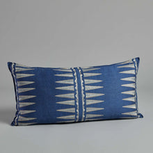 Load image into Gallery viewer, Quill Indigo Lumbar Pillow