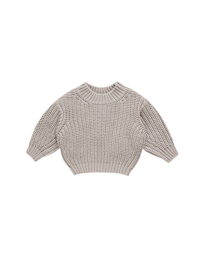 Kids Chunky Knit Sweater - Fog