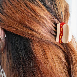 Mini Hot Dog Hair Claw