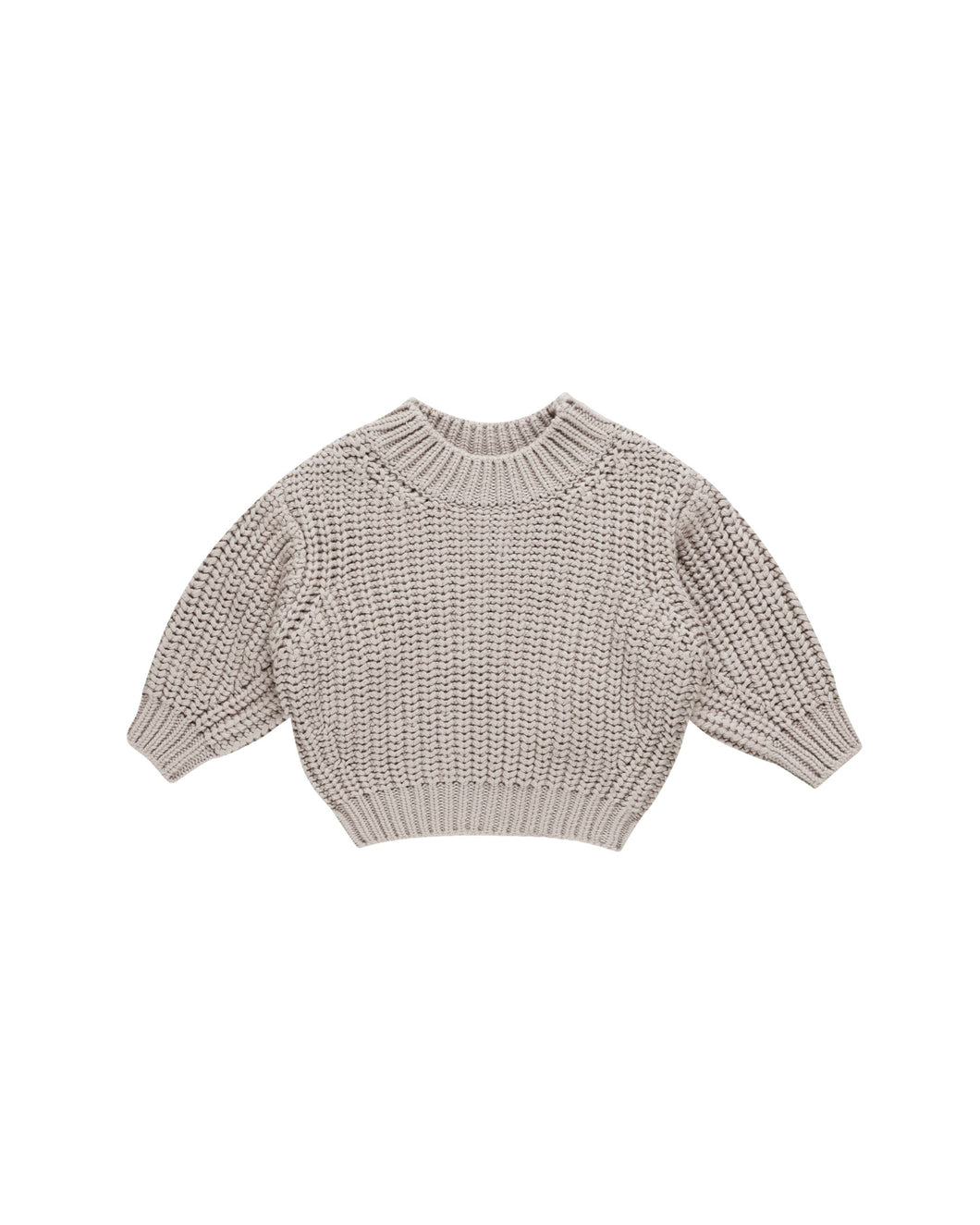 Kids Chunky Knit Sweater - Fog