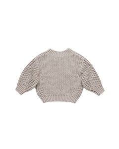 Kids Chunky Knit Sweater - Fog